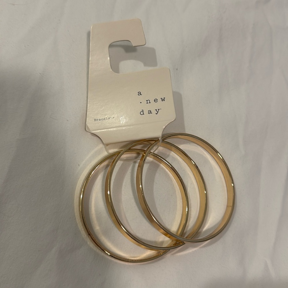 3pc Gold Bangle Bracelets